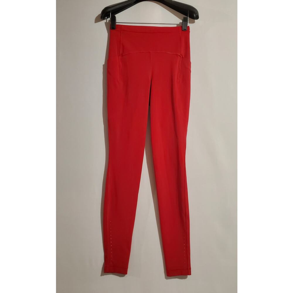 Lululemon Base Pace High-Rise Nulux Tight 28" Size 4 Red Running Legging Workout